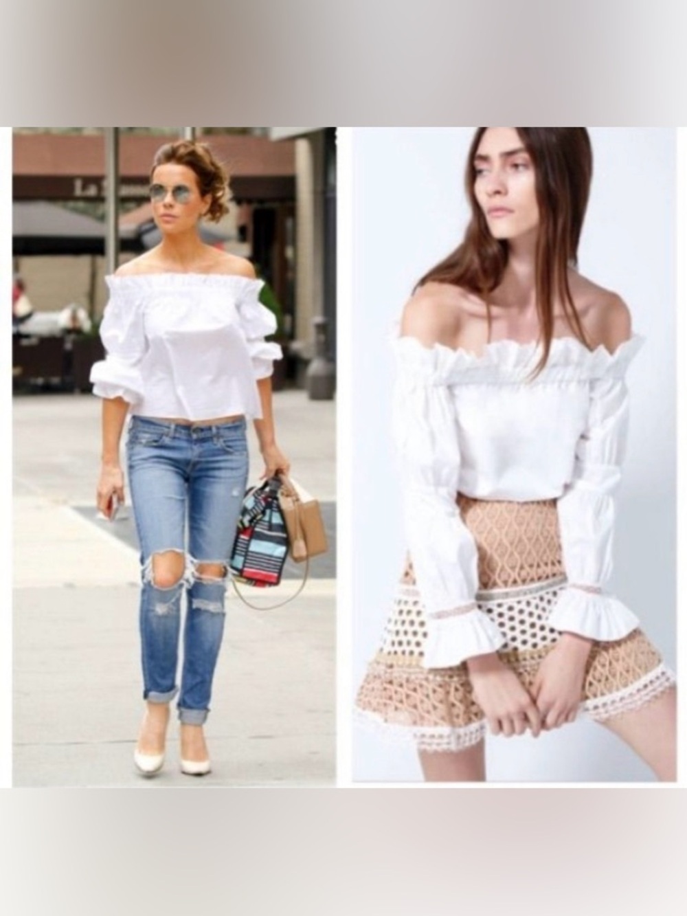 ALEXIS Ellen Off The Shoulder Top in White